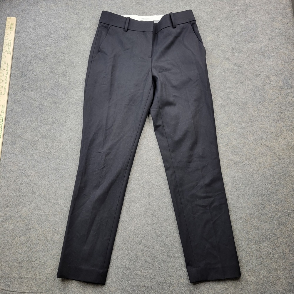 Everlane Pants  Size 4 Black Wool Blend Trousers Italian GoWeave Dress  RN139393